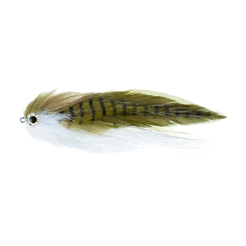 MFC Flies Galloup’s Belly Bumper Streamer Olive/White #2/0