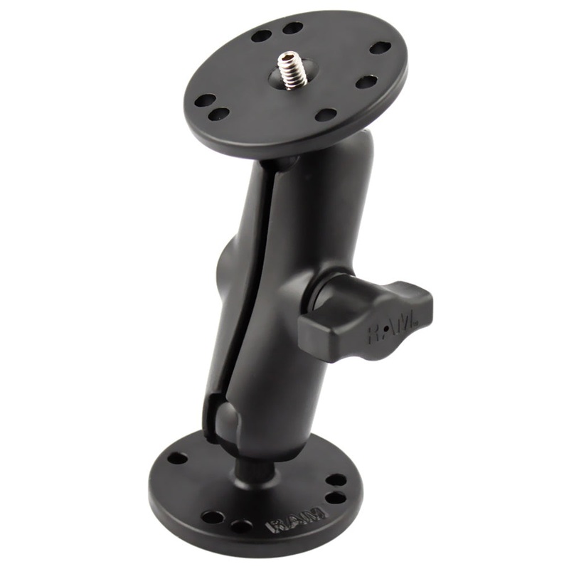 RAM Mount Double Ball Mount w/1/4″-20 Male Thread [RAM-B-101AU]