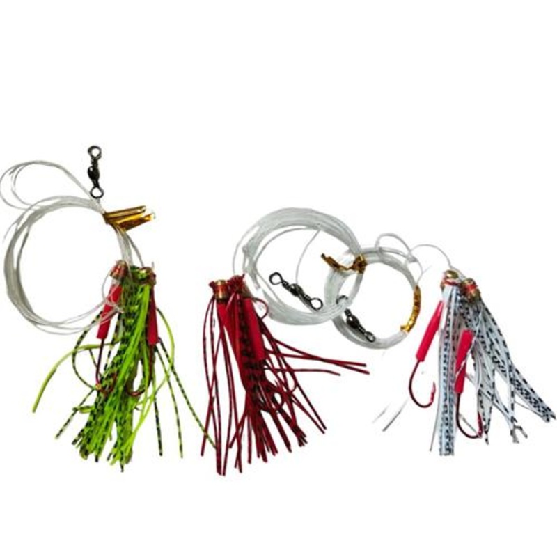 3X Custom Designed Skirt Flasher Whiting Rigs Hooks Size 4# /6# 4#