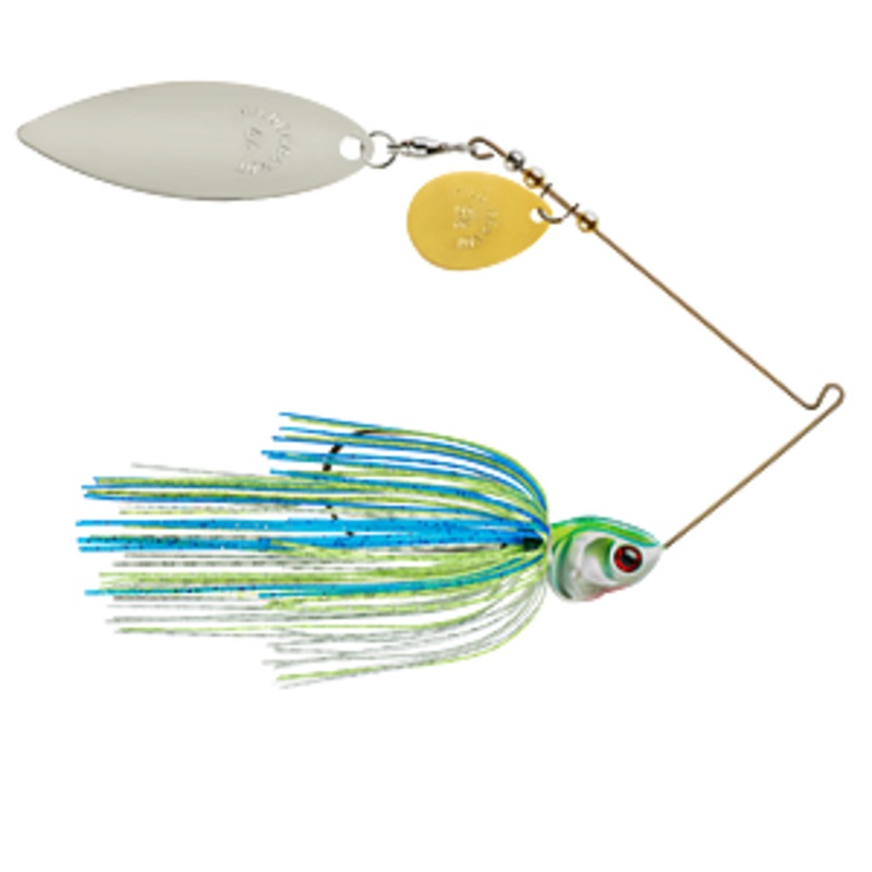 Booyah Covert Colorado Willow Spinnerbait 1/2 oz GN Tand Wt/Chart/Blue