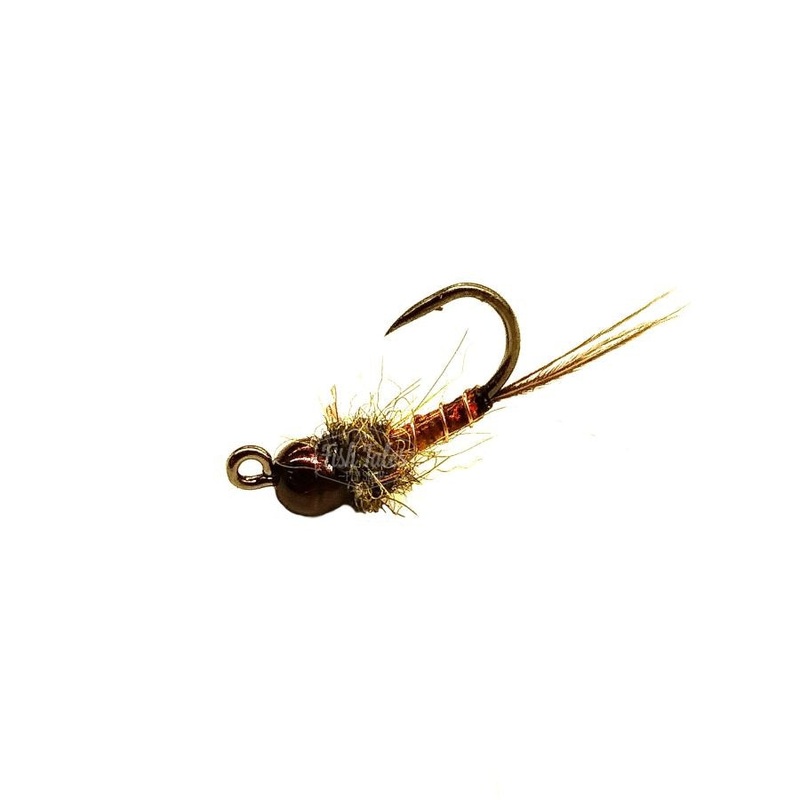 JD Flies Pheasant Tail Jig Nymph Coffee 14