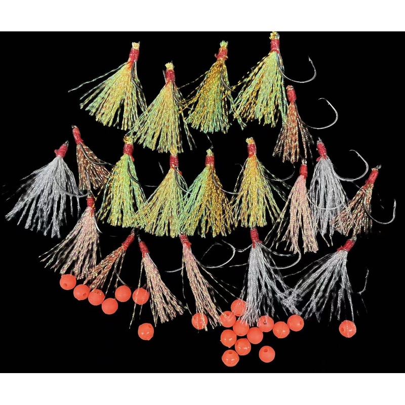 20 X DIY Flasher Assorted Colours Whiting Rigs Hooks Size 2#