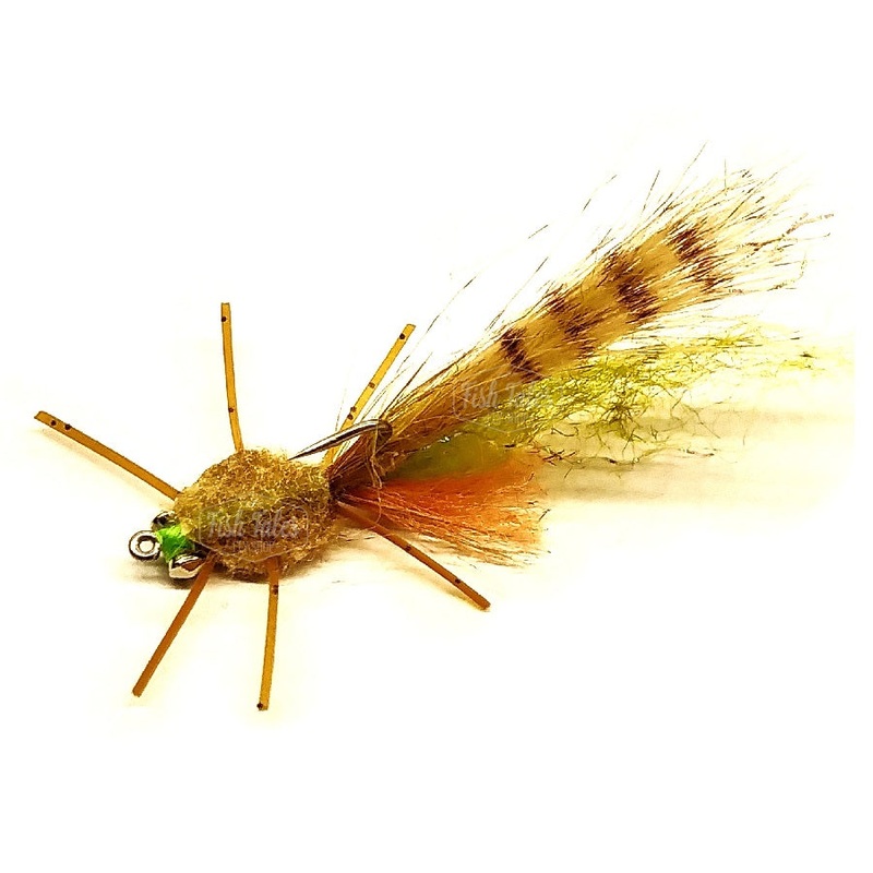 Catch Flies Senior Raghead Crab Saltwater Fly Orange/Olive/Tan 4