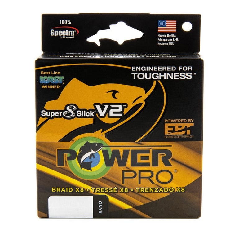 Power Pro Super Slick  Braided Line Onyx 150 Yard 8LB
