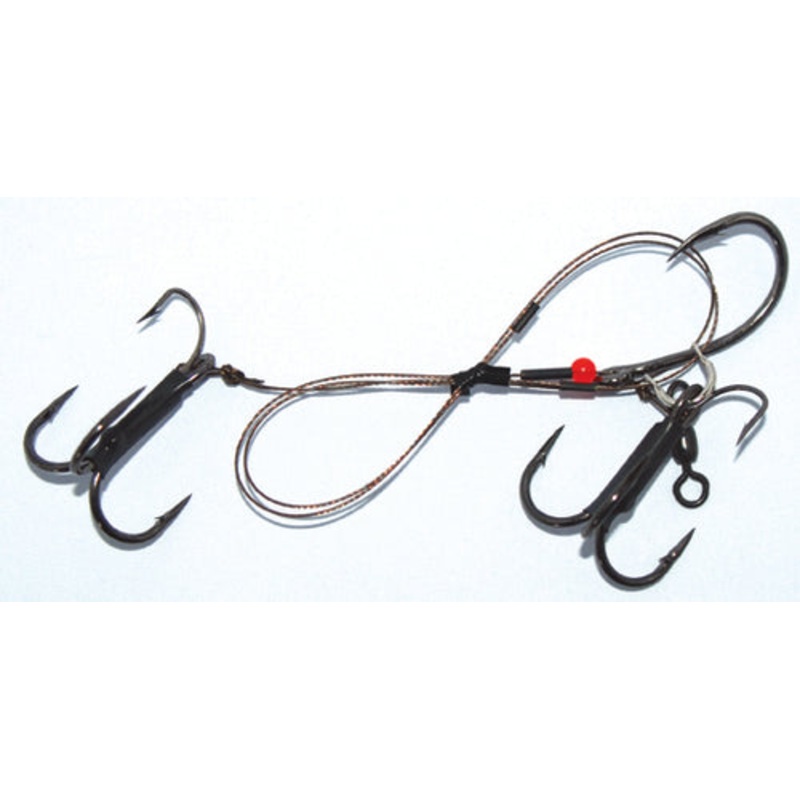 JBO Quick Strike Rigs 528-00950 15″ 7 strand 90lb  1-10/0  1-3/0 hooks
