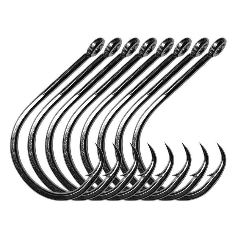 25-100pcs 2 X Strong Straight Eye Inline Circle Hooks 4/0-10/0 Fishing Tackle 4/0 100pcs