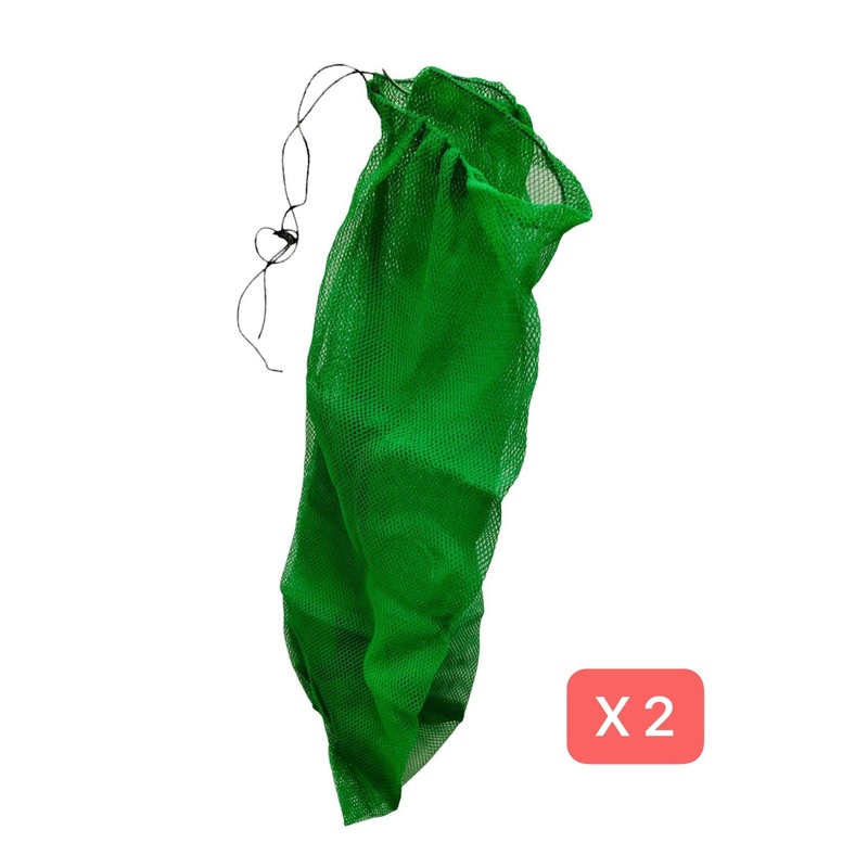 2pcs Heavy-duty Mesh Berley Bag Net Reusable Fishing Tackle/GRN
