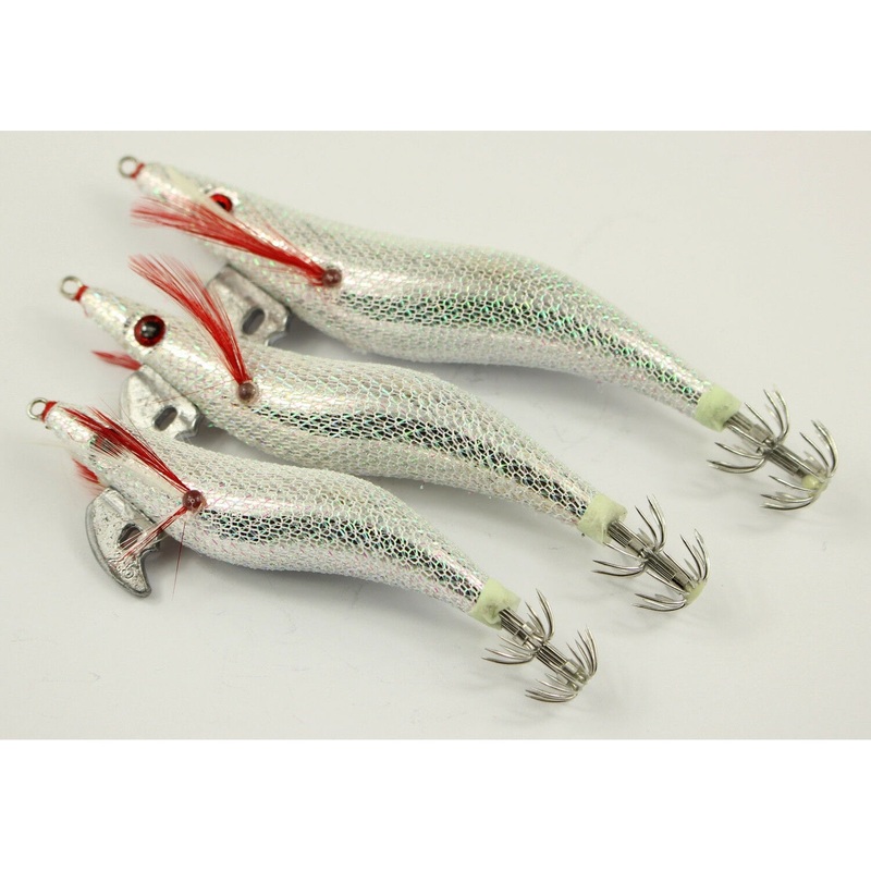 3 x Squid Jigs Fishing Tackle (124) Squid 2.5