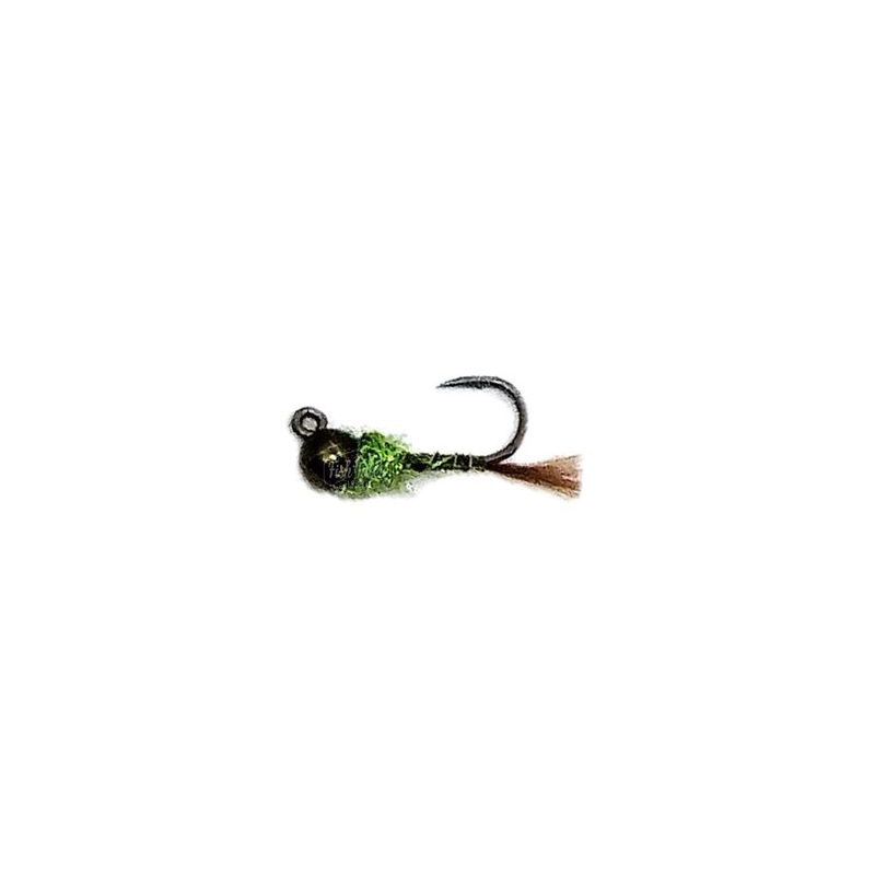 JD Flies BWO Killer Jig Nymph Olive 14