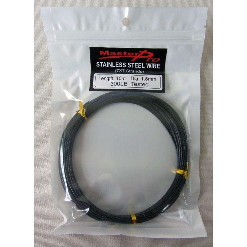 10m,Nylon Coated Stainless Steel Wire 300lb 7×7 Strands Fishing Tackle