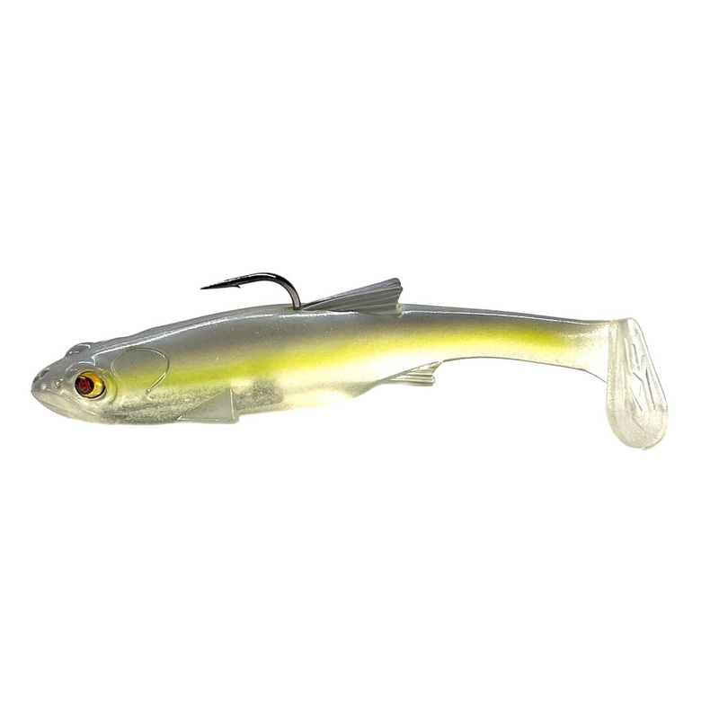 Bass Mafia 6″ Daingerous Swim Bait Loaded (1 pk) Shallow Runner Chartreuse Blue