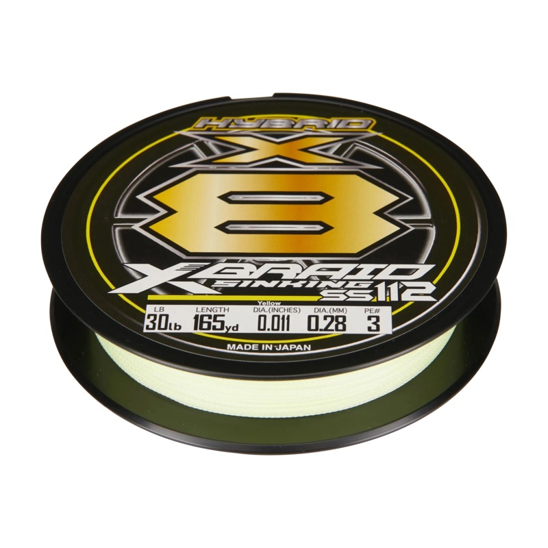 Daiwa XBRAID X8 Sinking Braid 8LB x 165YDS Yellow