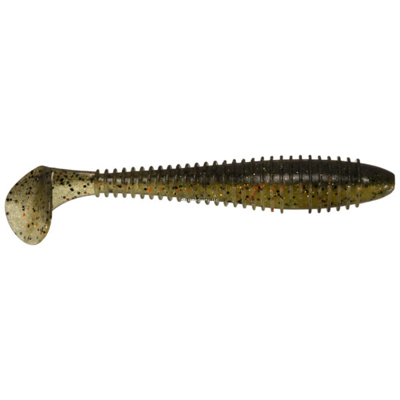 Keitech FS28423 Fat Swing Impact, Perch, 2.8″, Fat Paddletail Swimbait, 8Pk, Blister Pack, Squid Scent Infused