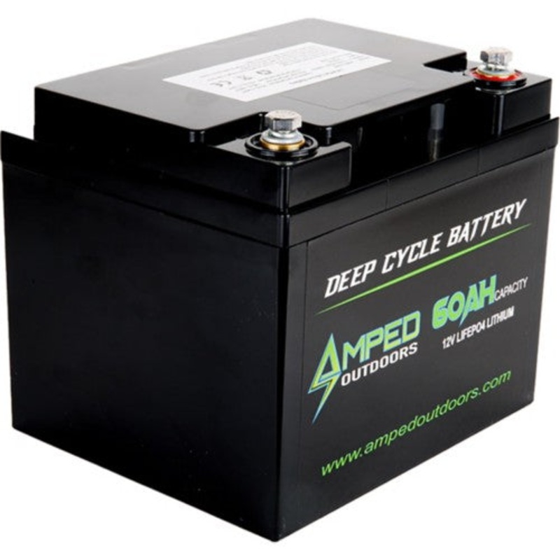 Amped 12v Lithium Battery (LiFePO4) 60Ah — FREE SHIPPING ON THIS ITEM!