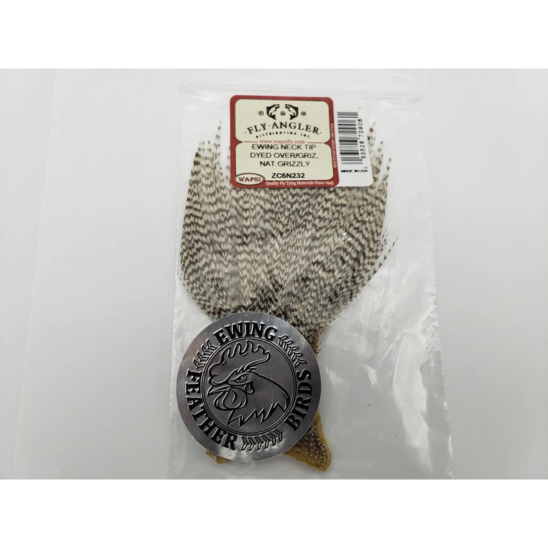 Wapsi Ewing Neck Tip Hackle Grizzly