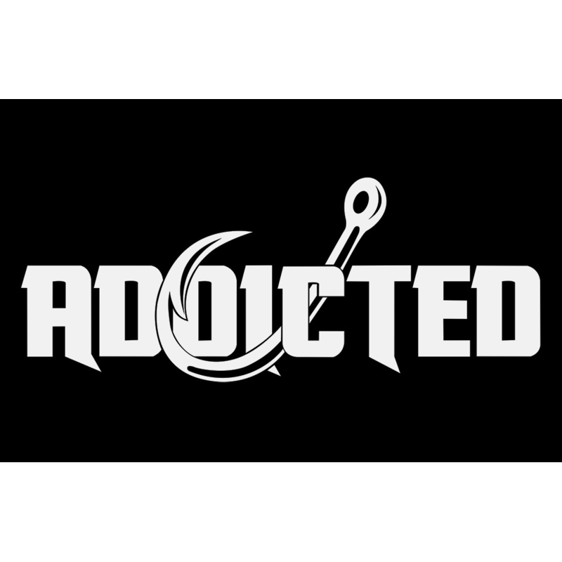 Addicted 10″ White Decal