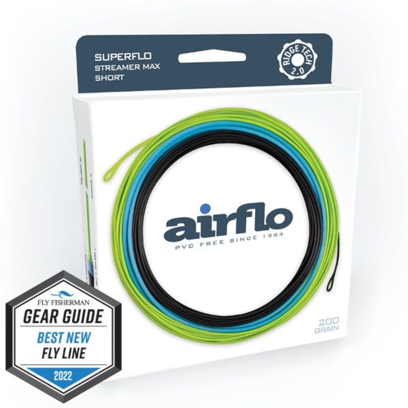 Airflo SuperFlo Ridge 2.0 Streamer Max Short Sink Tip Fly Line WF5F/I/S Black/Blue/Green