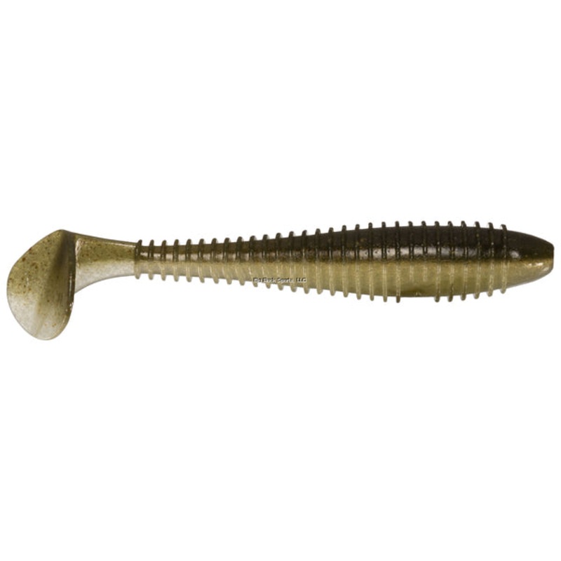 Keitech FS33400 Fat Swing Impact, Ayu, 3.3″, Fat Paddletail Swimbait, 7Pk, Blister Pack, Squid Scent Infused