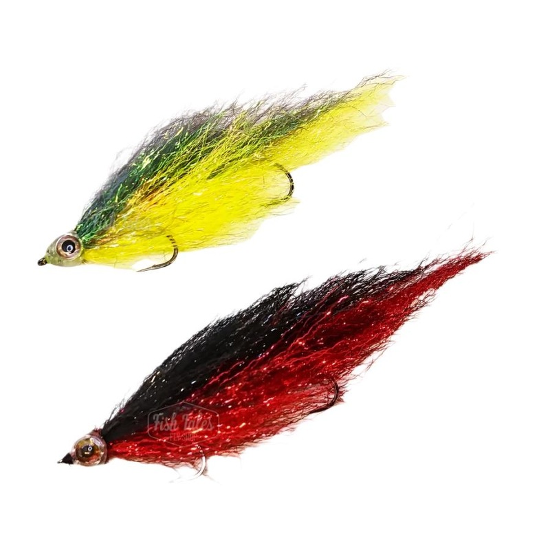 DGR Flies Ripple Ice Deceiver Articulated Pike Streamer Green/Yellow 2/0