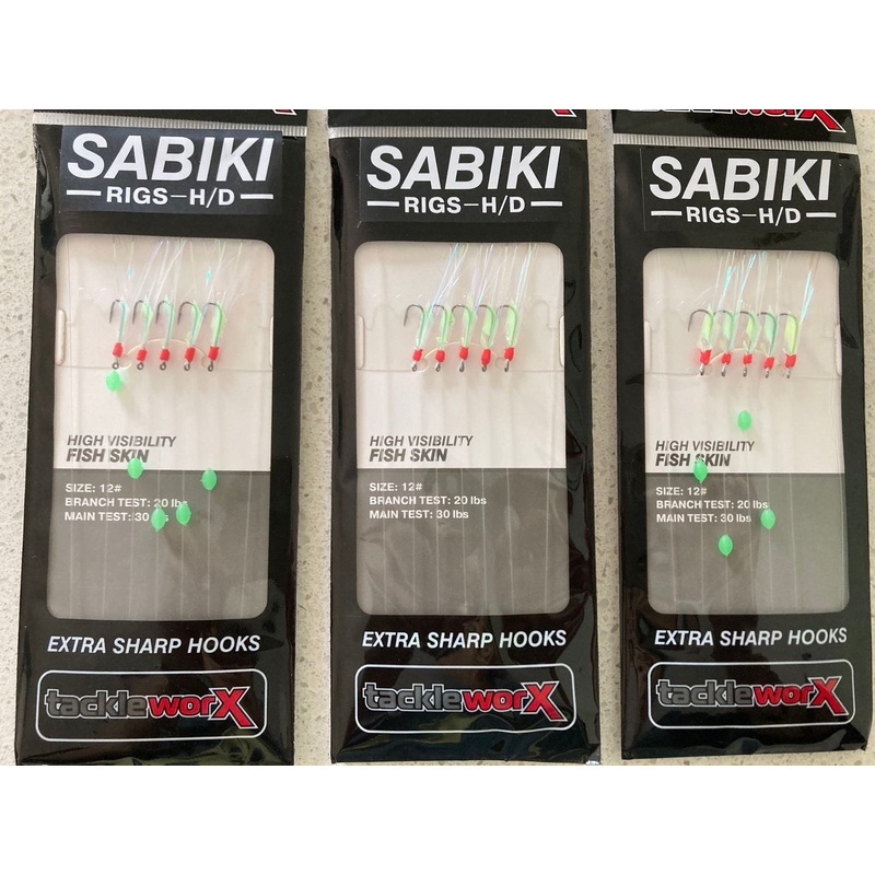 3 Packs 10#/ 12# Sabiki Bait Rigs Fishing Tackle size 10#