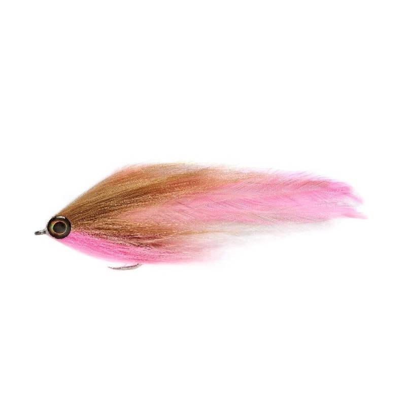 Fulling Mill Flies Two Tone Brushy Saltwater Streamer Tan/Pink 4/0