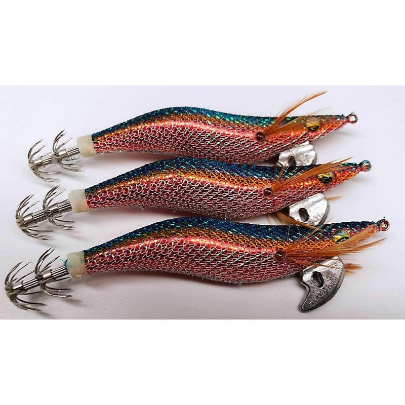 3 x Squid Jigs Fishing Tackle /157 Squid 2.5