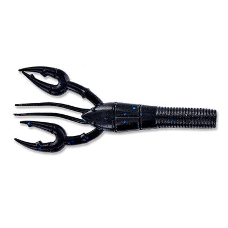 Yamamoto Fat Baby Craw Black W/ Large Blue Flake 3.75″ – 7/pk