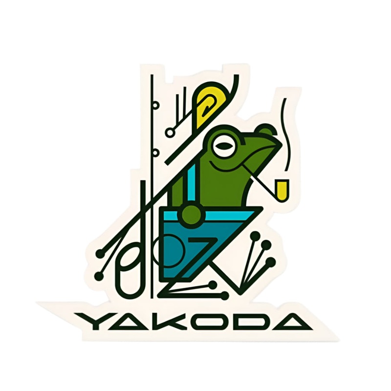 Yakoda Peace Frog Sticker One Size