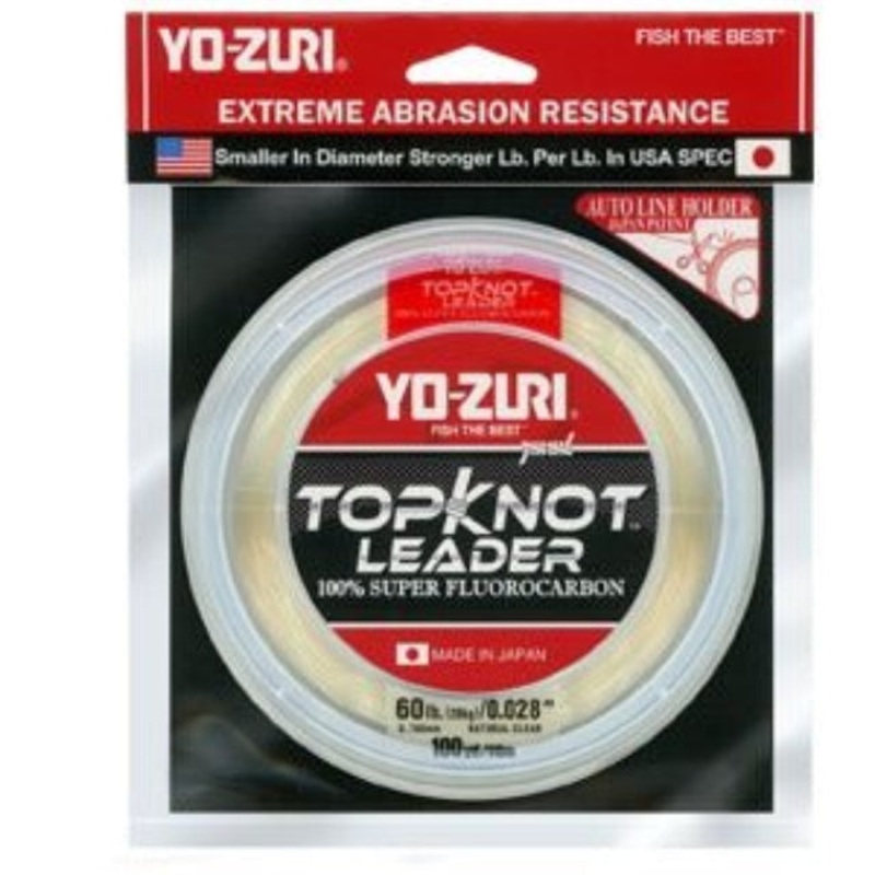 Yo-Zuri Topknot Fluorocarbon Leaders | 27Mt / 30Yd | Clear | 0.57MM | 19.0Kg (40.0Lb)