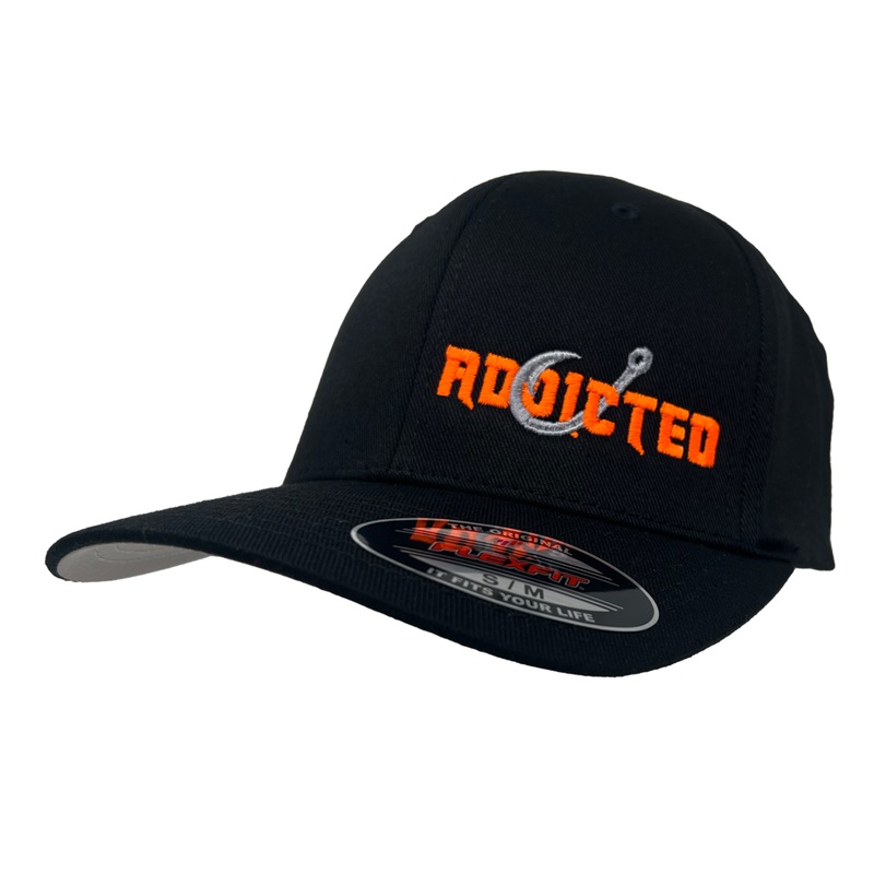 Addicted Black/Orange Flexfit S/M Black
