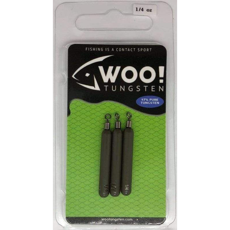 Woo Tungsten Cylinder Drop Shot Weights,Tie On 3-16