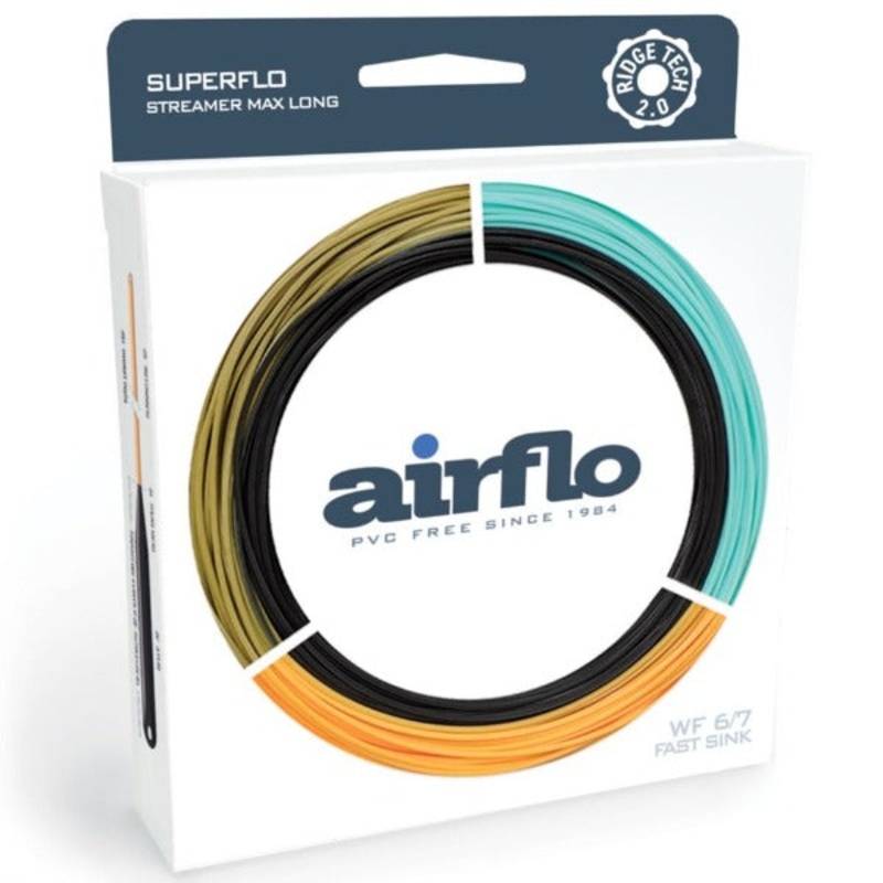 Airflo SuperFlo Ridge 2.0 Streamer Max Long Sinking Fly Line WF7/8I/S Pale Peach