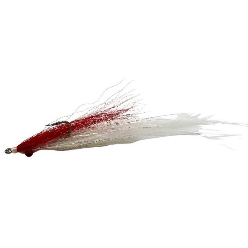 Catch Flies Half and Half Saltwater Streamer Red/White 2/0