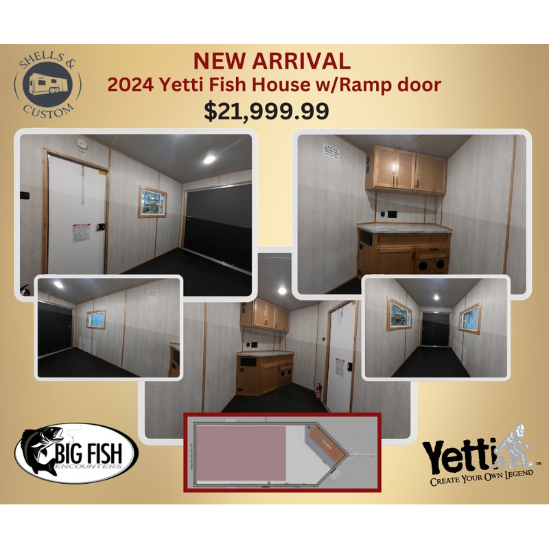 2024 Yetti Fish House 6.5 x 12 w/Ramp) – Custom Edition $21,999