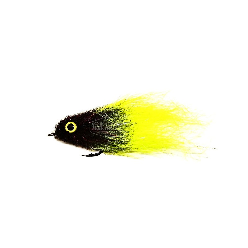 EP Flies A2Z Minnow All-Water Streamer Black/Chartreuse 2/0