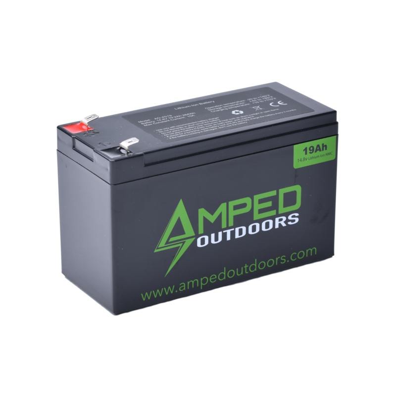 Amped 19Ah Lithium Battery (14.8V NMC) with Charger — FREE SHIPPING ON THIS ITEM!!