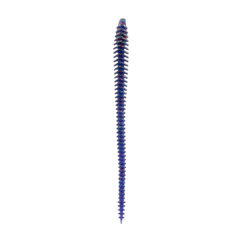 6th Sense Boosa Shakey Worm – 6.5″ Blue Fleck Magic