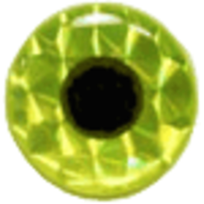 WTP 3D Molded Eyes 1/2″ 18pk Chartreuse