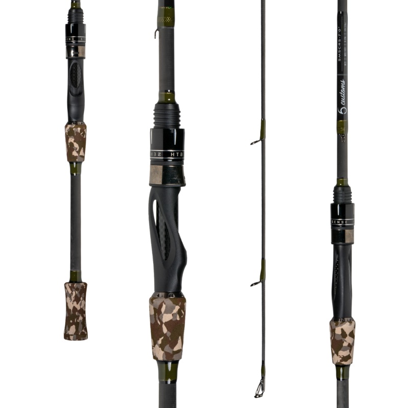 6 Customs Smallmouth Special – 7’0″ Medium, Fast (Spinning) 6 Customs Desert Camo EVA