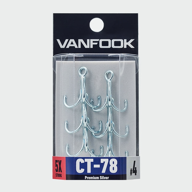 VANFOOK HAGANE 5X STRONG TREBLE HOOK CT-78 #8