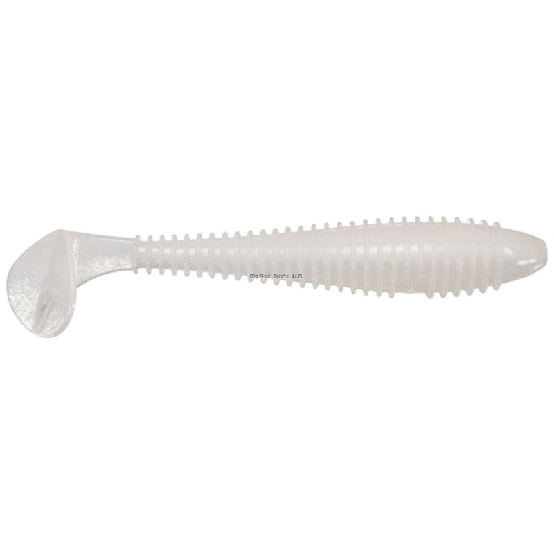 Keitech FS33458 Fat Swing Impact, French Pearl, 3.3″, Fat Paddletail Swimbait, 7Pk, Blister Pack, Squid Scent Infused