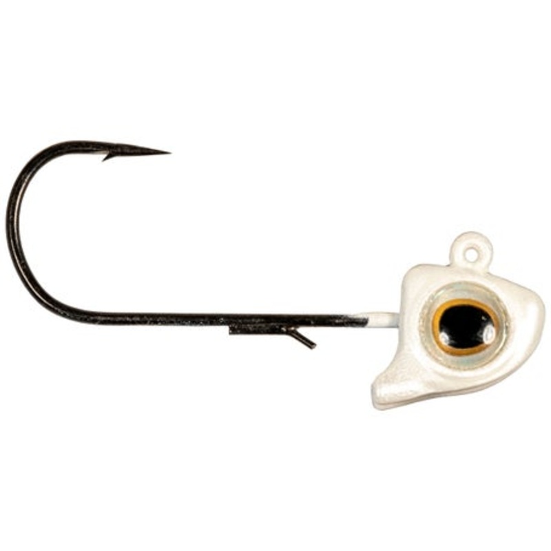 Z Man Finesse Eyez Minnow Style Jig Head 1/8oz Pearl 3/pk