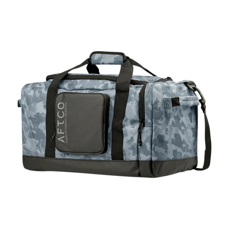 AFTCO 50L Boat Bag  Water-Resistant Fishing & Travel Carryall Navy Grander Camo