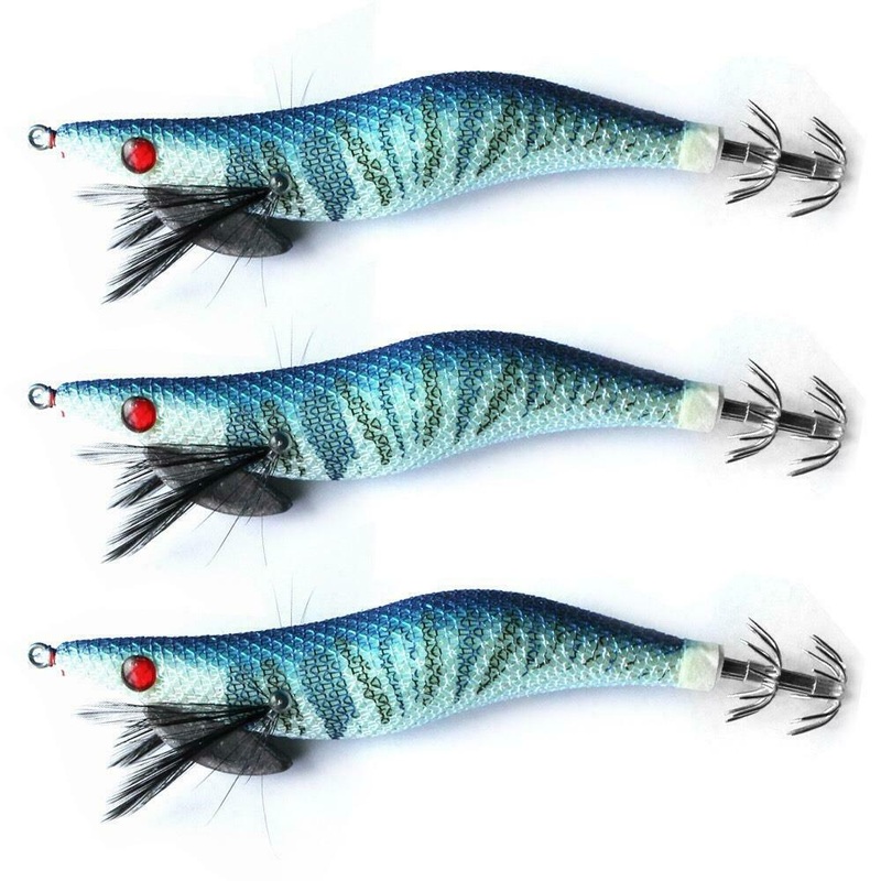 3 X High Quality Fishing Squid Jigs Popular Colour Magic Blue 161 Size 2.5