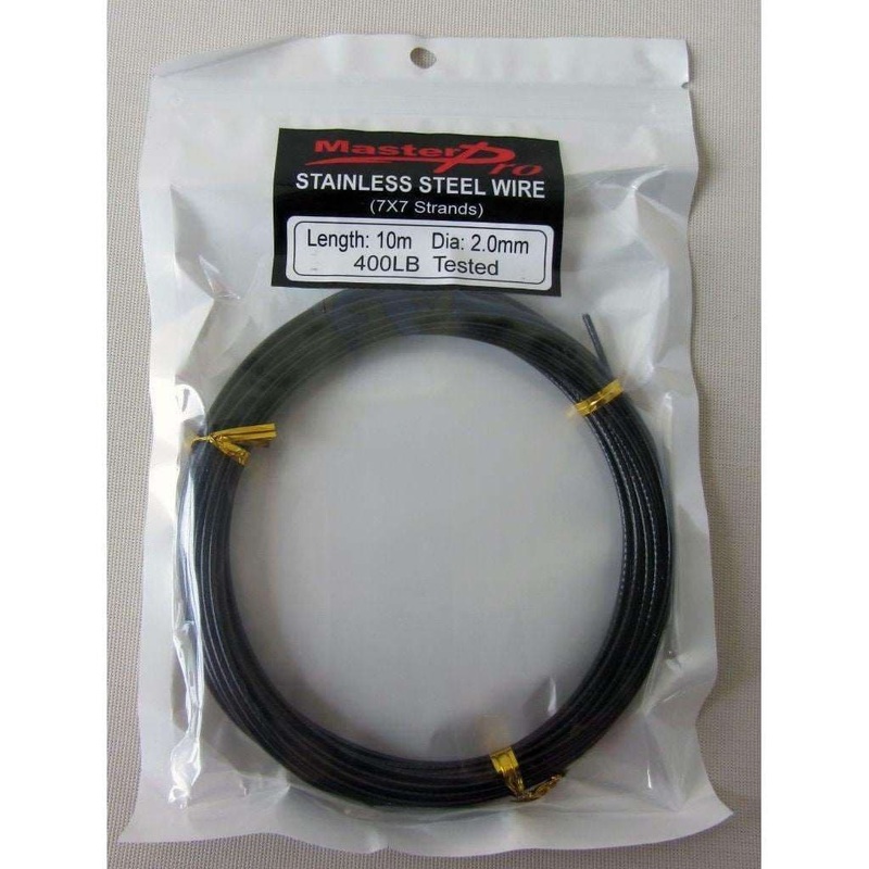 10m,Nylon Coated Stainless Steel Wire 400lb 7×7 Strands Fishing Tackle