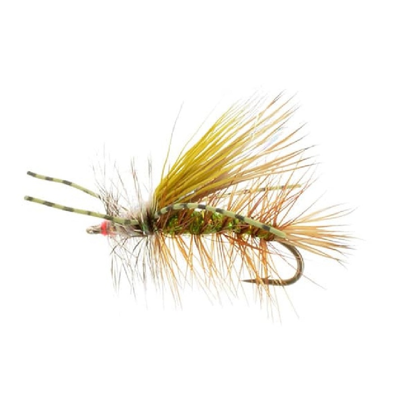 Catch Flies Rubberleg Crystal Stimulator Dry Fly Olive 10