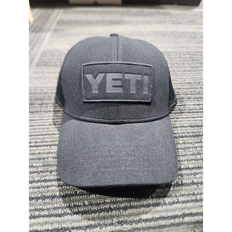 Yeti Core Patch Trucker Hat – Black on Black