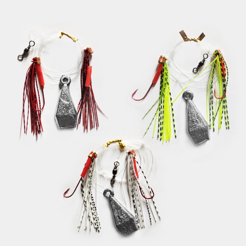 3X Custom Designed Tangle Free Skirt Flasher Whiting Rigs Hook Size 4# / 6# 4#