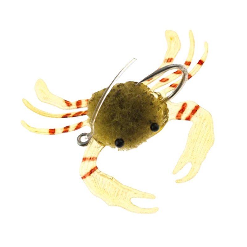 Aqua Flies Ru’s LBC Crab Saltwater Flats Fly Tan 4