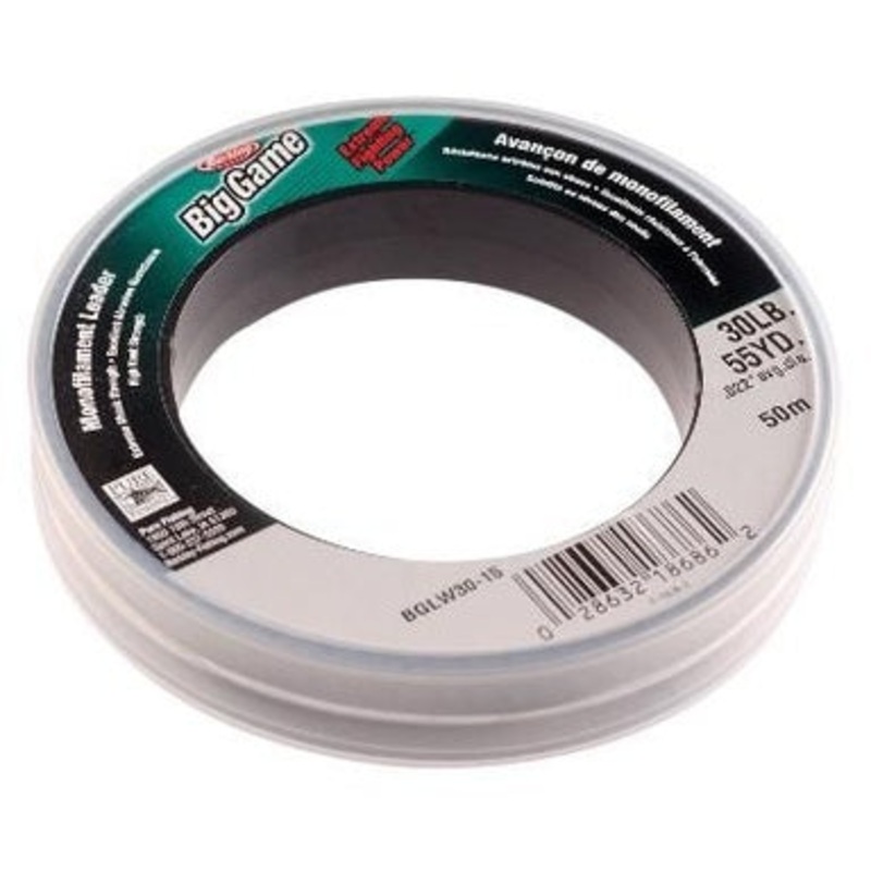 Berkley Trilene Big Game Nylone Monofilament Leader | 50Mt / 55Yd | Clear | 0.56MM | 13.6kg (30Lb)